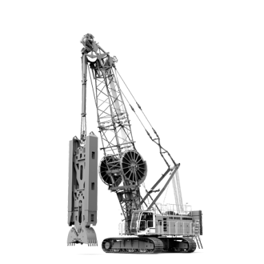 liebherr-duty-cycle-crawler-crane-HS-8130-slurry-wall-grab-grey