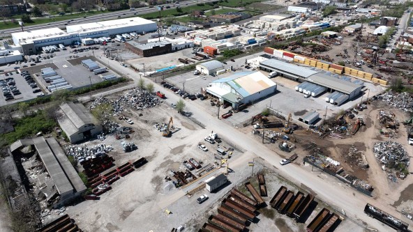The RIMCO scrap yard facility in St. Louis. Image of a The RIMCO scrap yard facility in St. Louis.