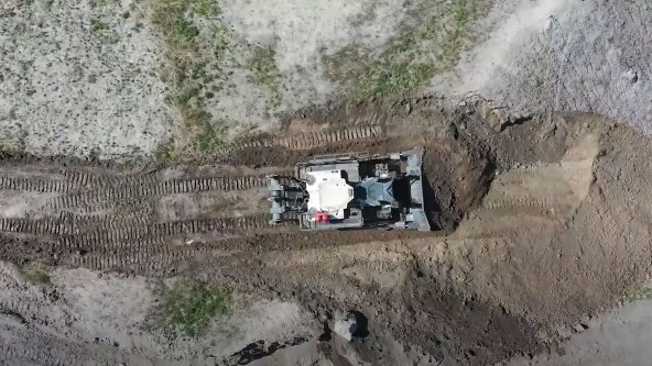 Image for the Video of two Liebherr PR 776 dozers working at Belle Ayr Mine in Wyoming.