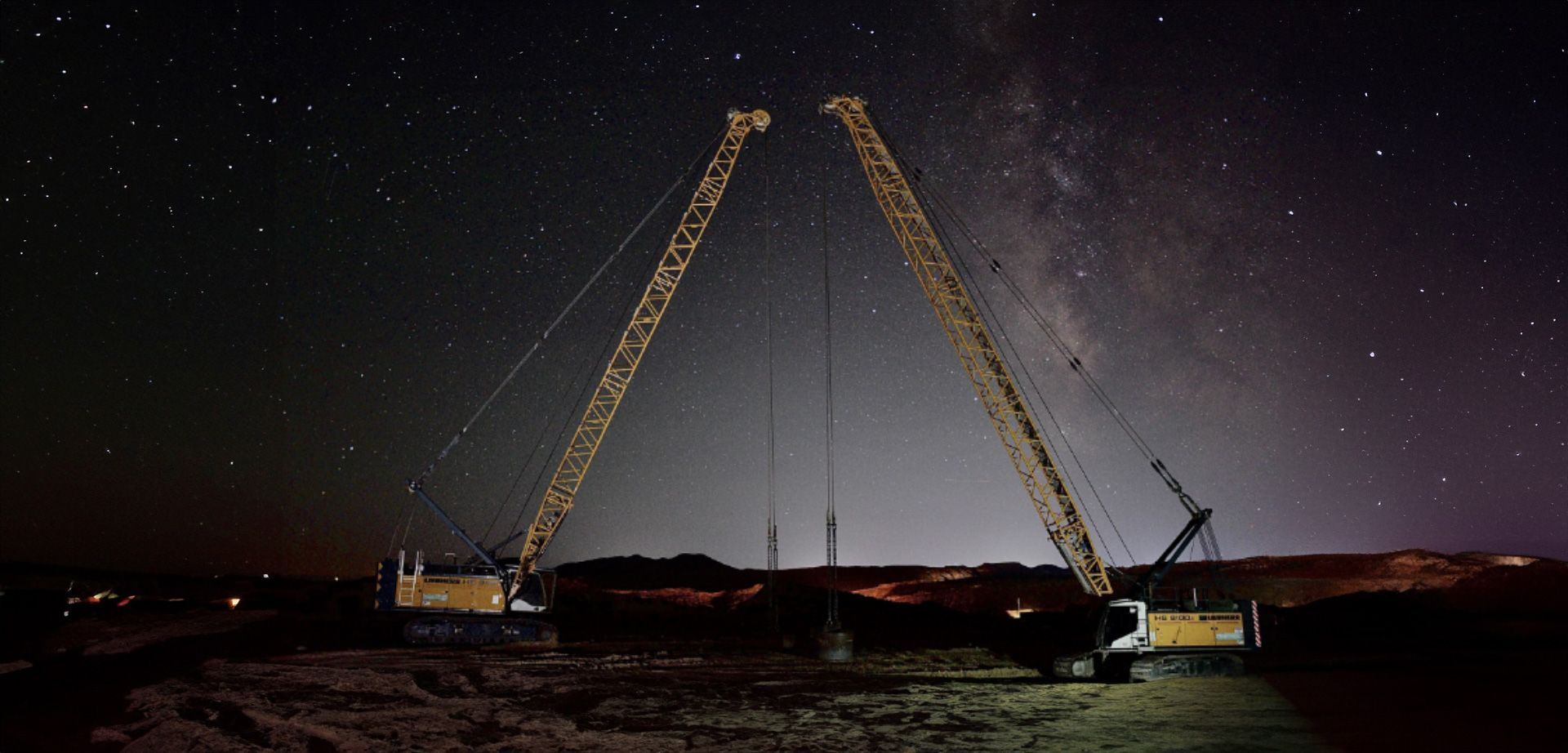 Two Liebherr HS 8100 HD duty cycle crawler cranes, Densification, Inc. completed an extensive dynamic compaction program to provide a solid foundation for a safer stretch of highway along the US Route 191 corridor.