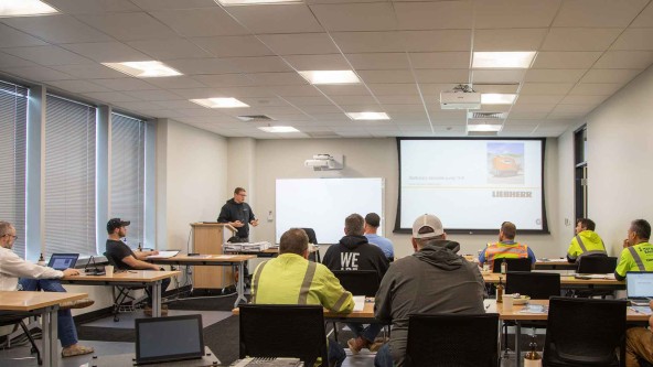 Liebherr USA, Co. Concrete Technololgy division holds classroom customer training for the stationary concrete pumps in Newport News, Virginia Image of Liebherr USA, Co. Concrete Technololgy division holds classroom customer training for the stationary concrete pumps in Newport News, Virginia