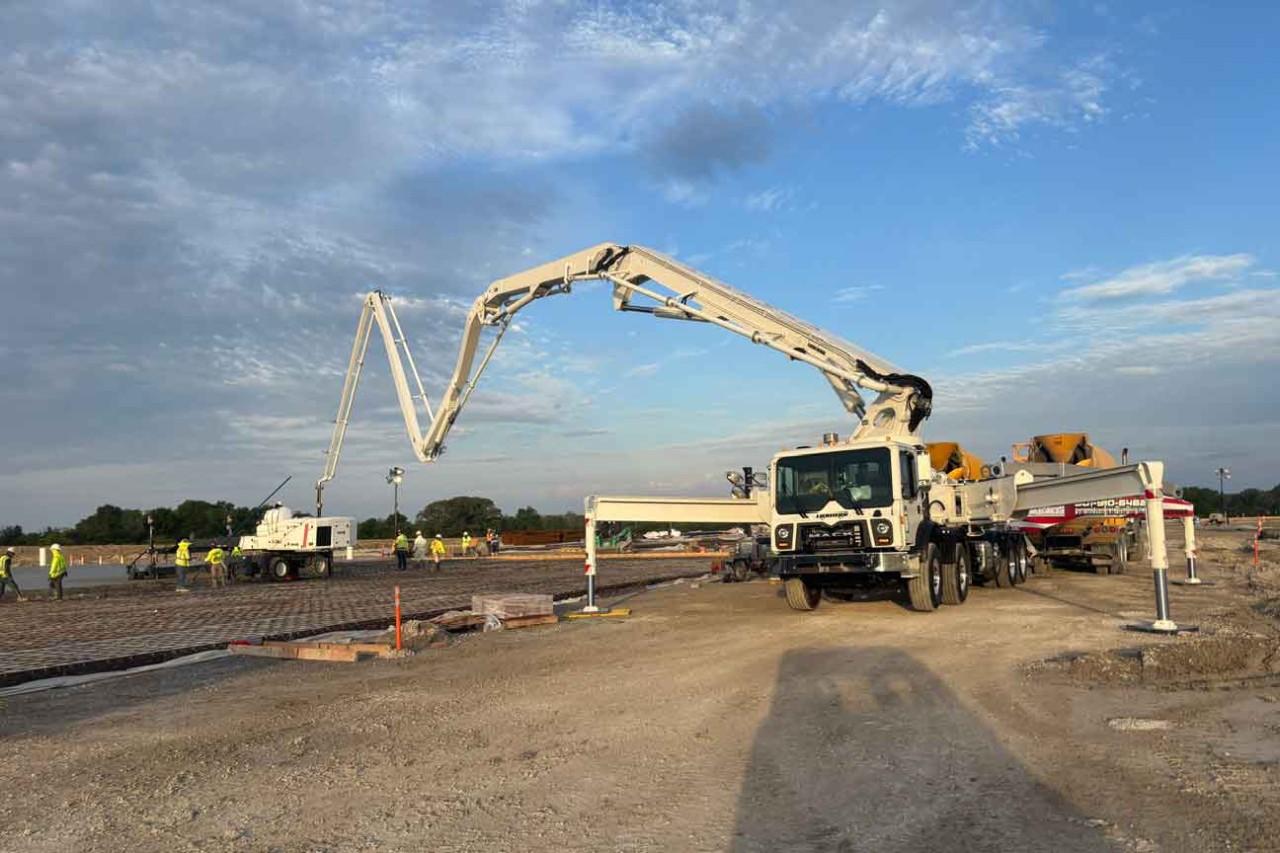 Liebherr USA truck mounted concrete pump truck