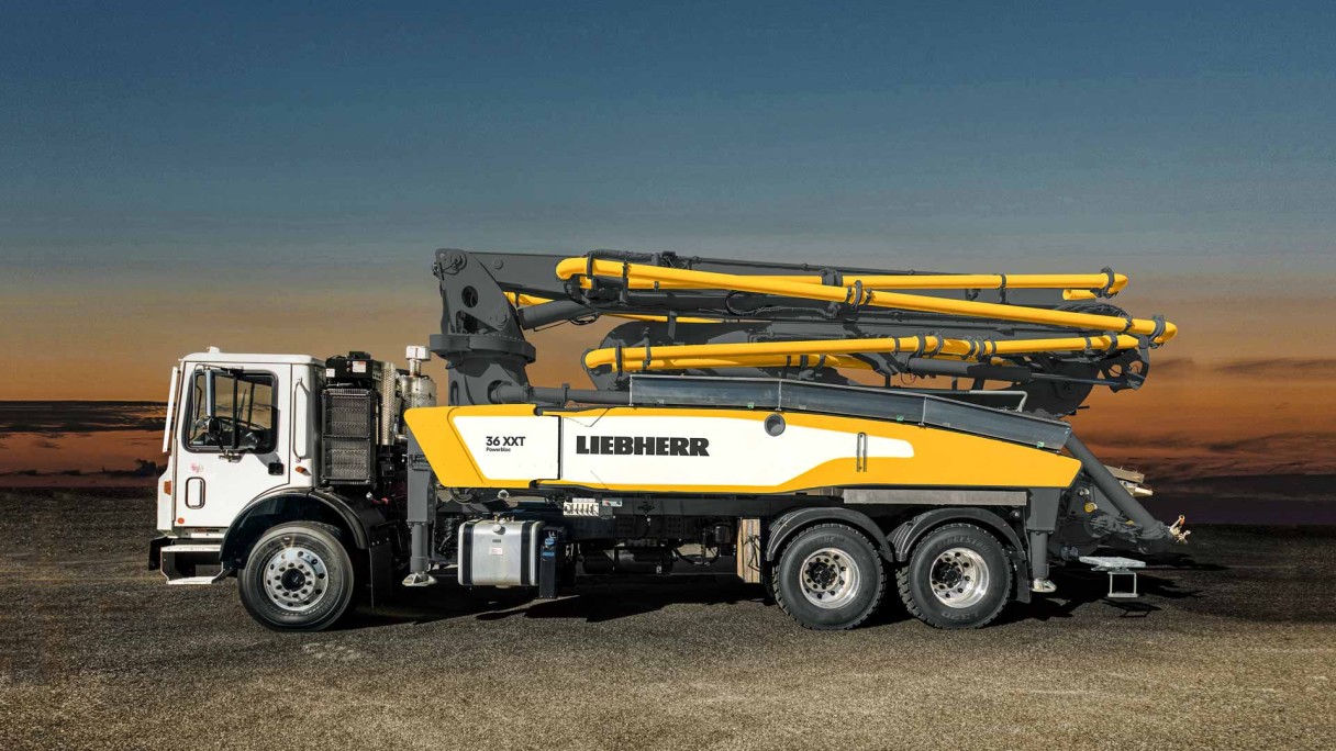 Liebherr USA, Co. truck mounted concrete pump trucks enhanced features Liebherr USA, Co. truck mounted concrete pump trucks enhanced features