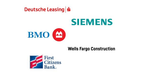 Participating finance companies for Liebherr USA, Co. earthmoving and material handling equipment: Siemens, BMO Bank, Wells Fargo Construction, and Deutsche Leasing. Participating finance companies for Liebherr USA, Co. earthmoving and material handling equipment: Siemens, BMO Bank, Wells Fargo Construction, and Deutsche Leasing.